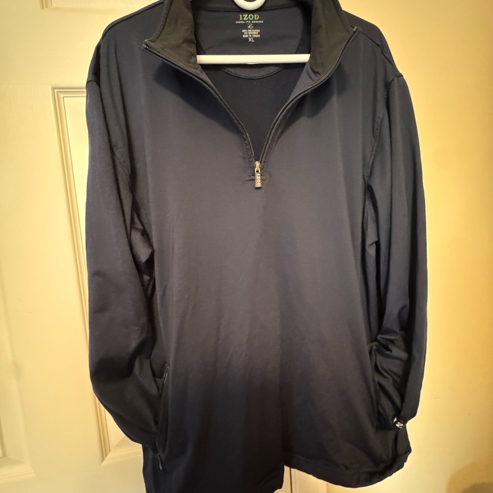 Izod Men's Navy Quarter-Zip Jacket